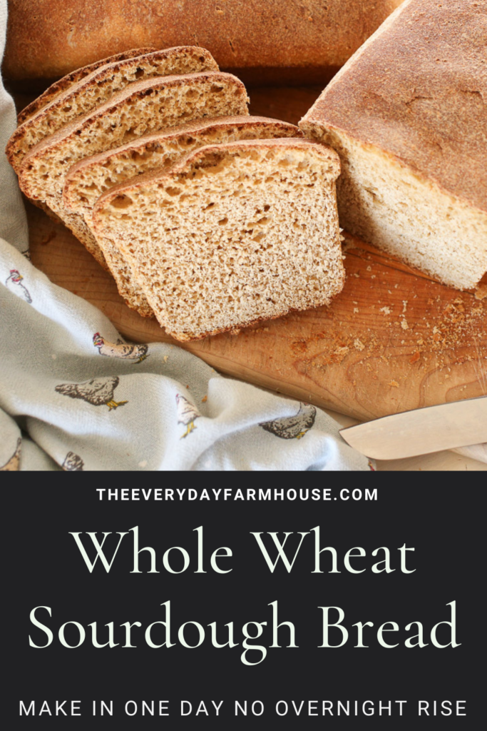 100% Whole Wheat Sourdough Sandwich Bread – The Rose Homestead