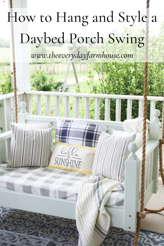 how to hang and style a daybed porch swing