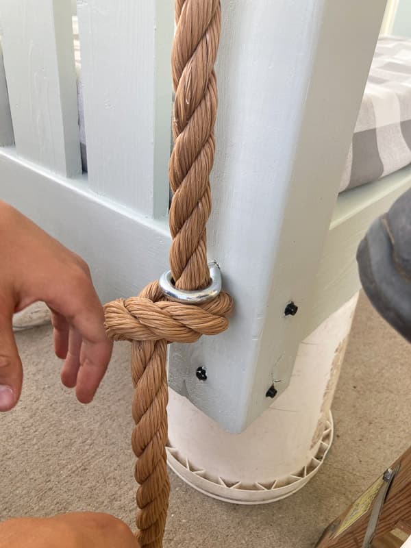 Porch swing online rope