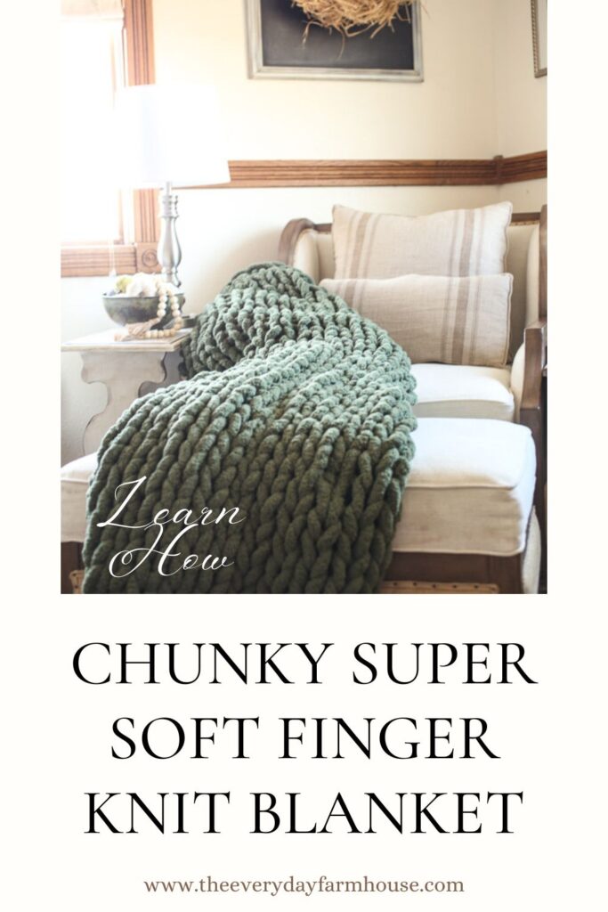 Chunky finger knit blanket hot sale