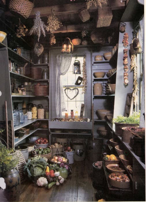 quaint old fashioned pantry