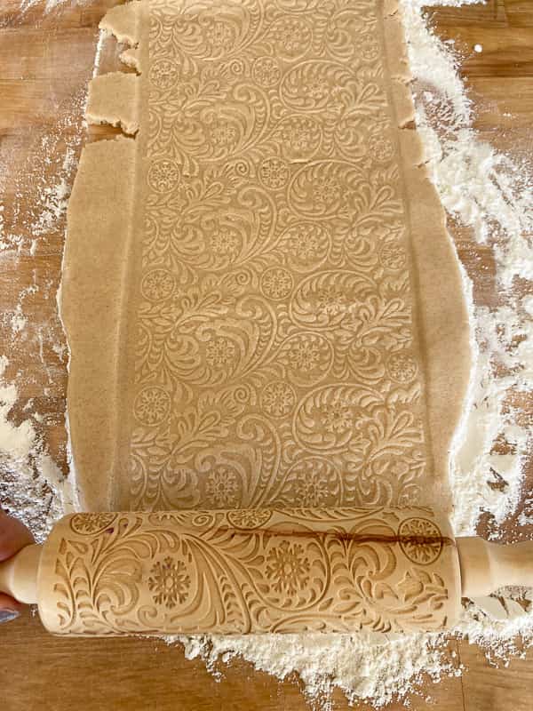 embossing the dough
