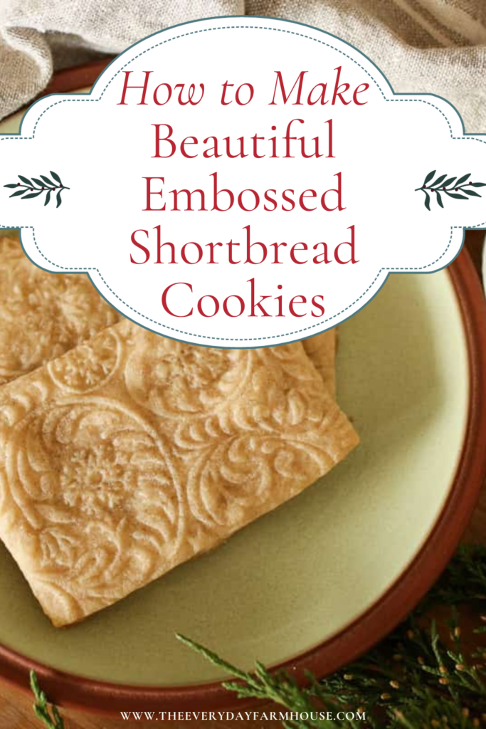 embossed shortbread cookie recipe pin