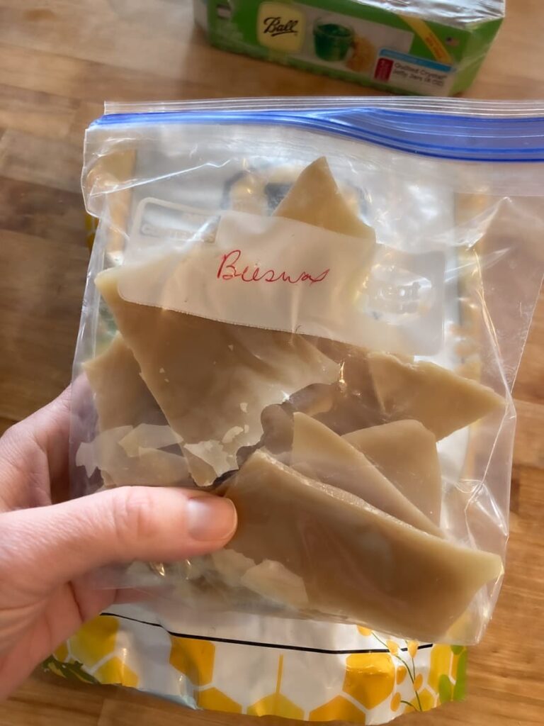 home rendered beeswax