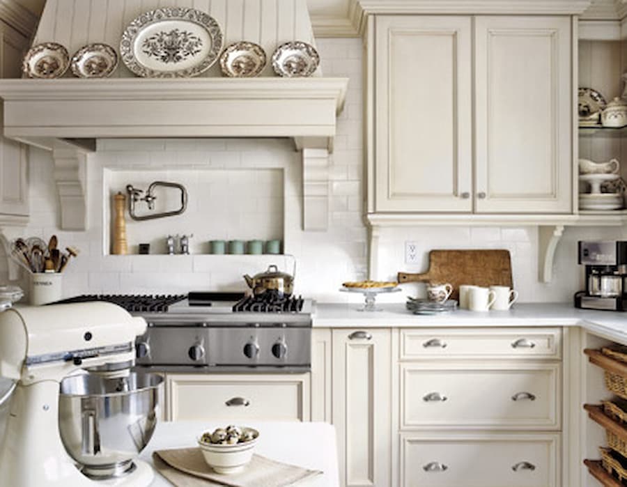 mantle over stove english kitchen