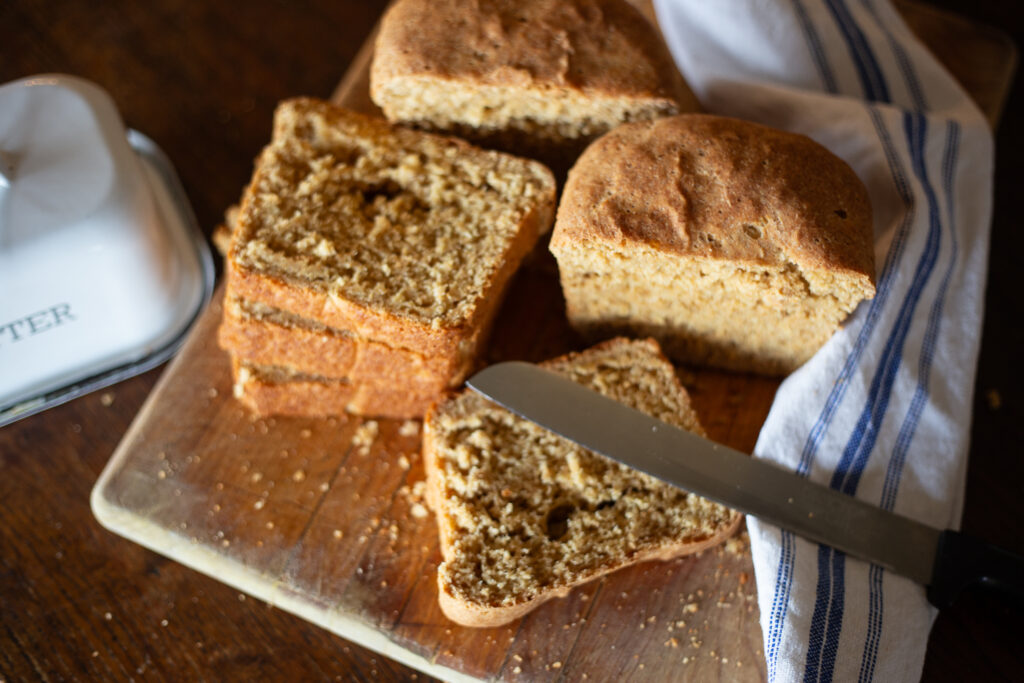 sliced einkorn sandwich bread