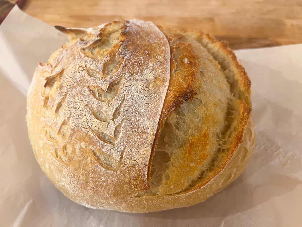 Simple artisan sourdough loaf step by step recipe