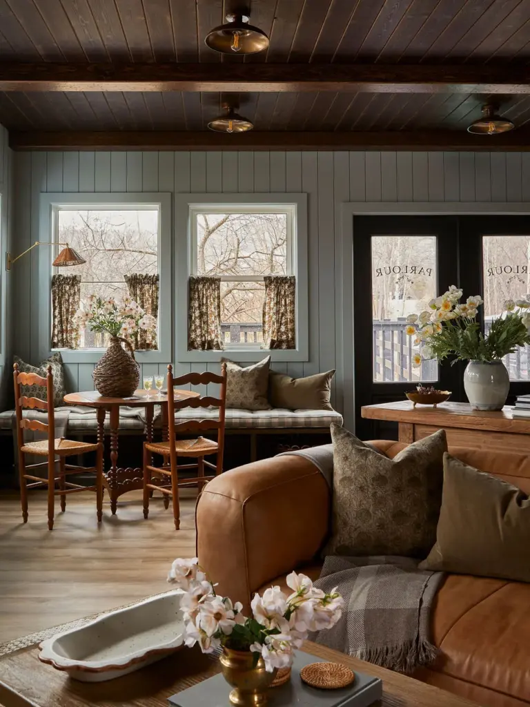 beautiful cottagecore breakfast nook