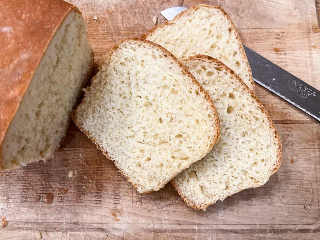 sliced sour milk bread