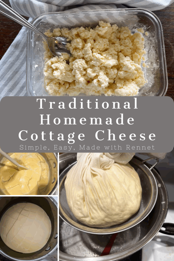 traditional homemade cottage cheese pin