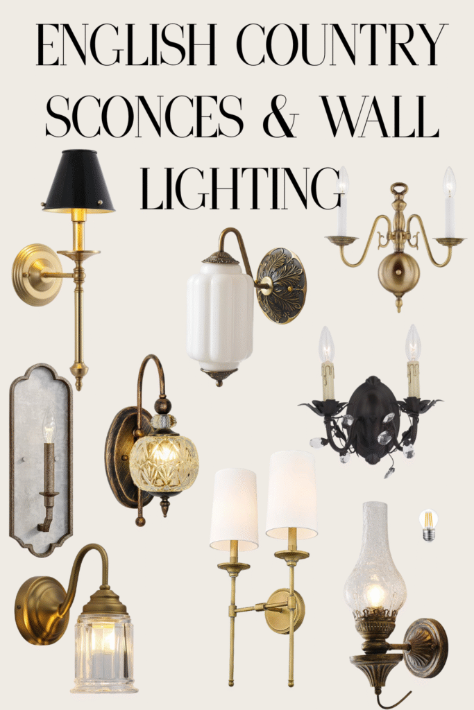 English country style sconces