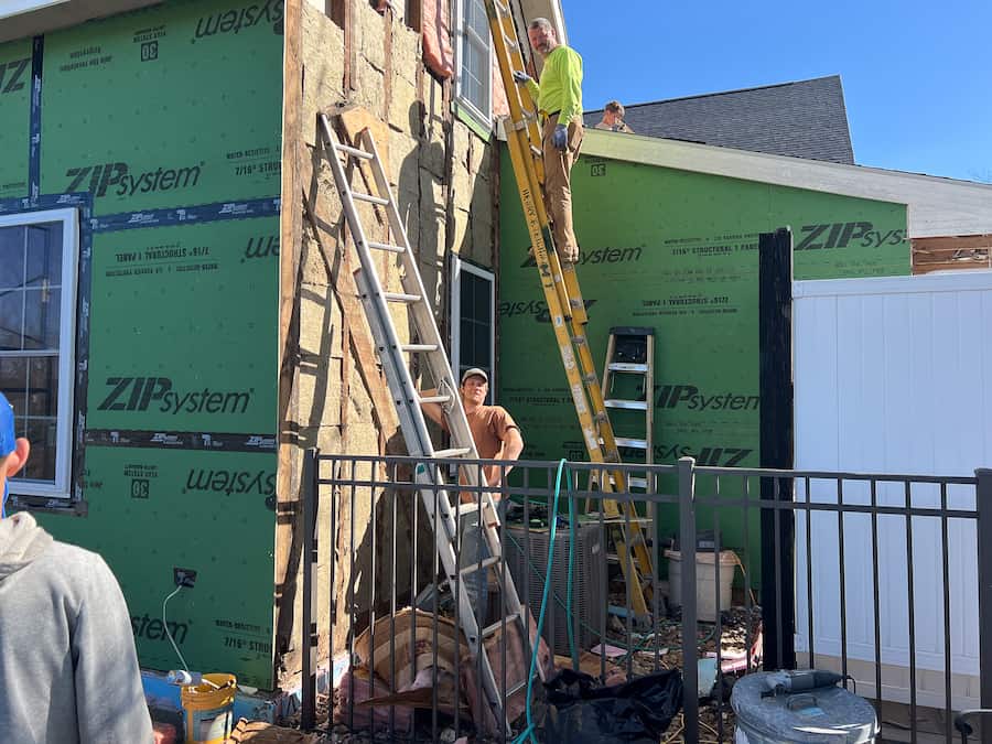 working on old house