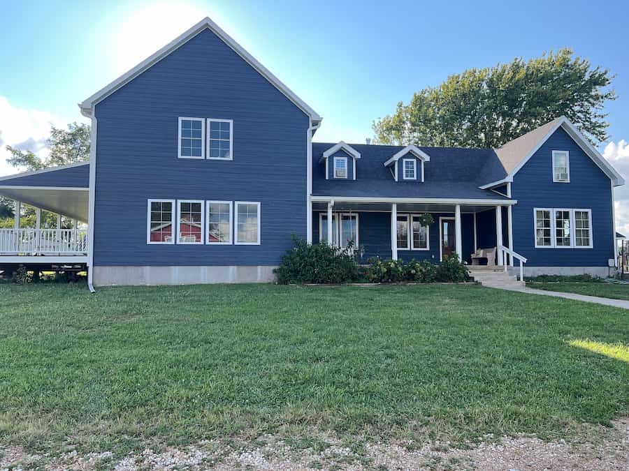 exterior of house with new siding
